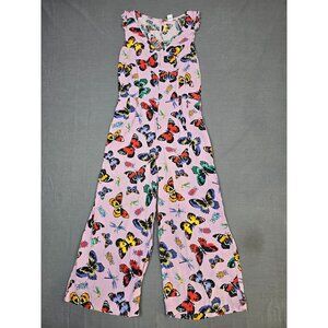 Butterfly Print Purple Lavender Sleeveless Jumpsuit Old Navy XS